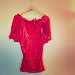 Arden B orange red top, cute comfy